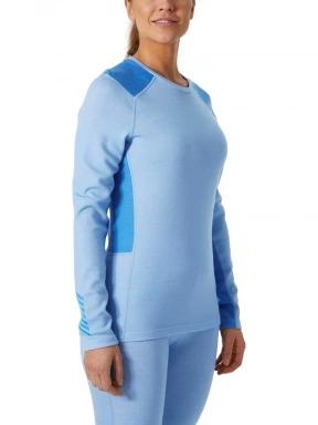 Helly Hansen W Lifa Merino Midweight Crew női aláöltöző felső világoskék színben 1