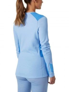 Helly Hansen W Lifa Merino Midweight Crew női aláöltöző felső világoskék színben 3