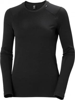 Helly Hansen W Lifa Merino Midweight Crew női aláöltöző felső fekete színben 1