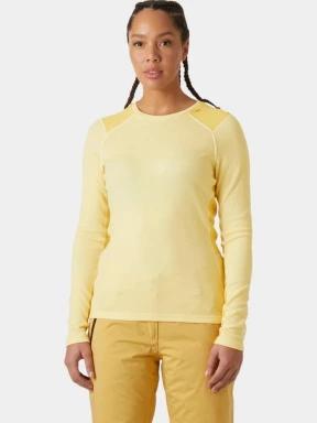 Helly Hansen W Lifa Merino Midweight Crew női aláöltöző felső sárga színben 1