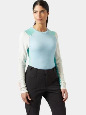 Helly Hansen W Lifa Merino Midweight Crew női aláöltöző felső világoskék színben 1