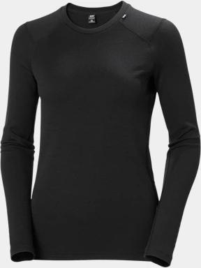 Helly Hansen W Lifa Merino Midweight Crew női aláöltöző felső fekete színben 1