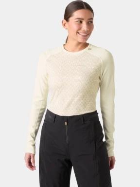 Helly Hansen W Lifa Merino Midw Gra Crew női aláöltöző felső homok színben 1