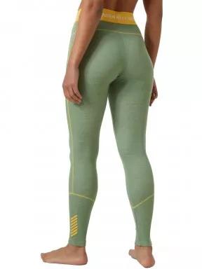 Helly Hansen W Lifa Merino Midweight Pant női aláöltöző nadrág zöld színben 3