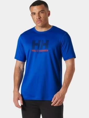 Helly Hansen Hh Tech Graphic T-Shirt 2.0 férfi rövid ujjú póló kék színben 1