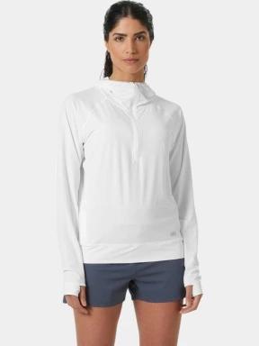 Helly Hansen W Shine Solen 1/2 Zip Hoodie női hosszú ujjú póló fehér színben 1