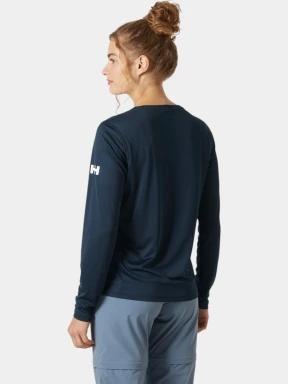 Helly Hansen W Hh Tech Crew Ls 2.0 női hosszú ujjú póló sötétkék színben 3