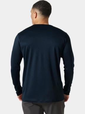 Helly Hansen Hh Tech Crew Ls férfi hosszú ujjú sport póló sötétkék színben 3