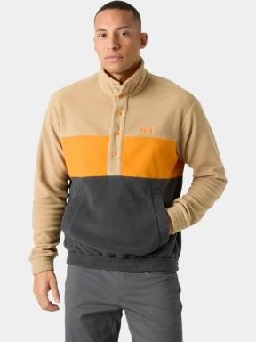 Helly Hansen Daybreaker Hugg Snap Fleece férfi polár pulóver barna színben 1