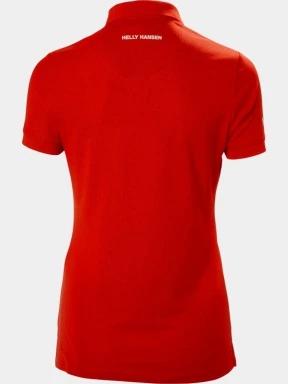 Helly Hansen W Crewline Polo női galléros póló piros színben 3