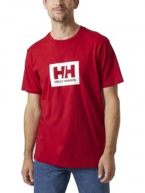 Helly Hansen Hh Box T férfi rövid ujjú póló piros színben 1
