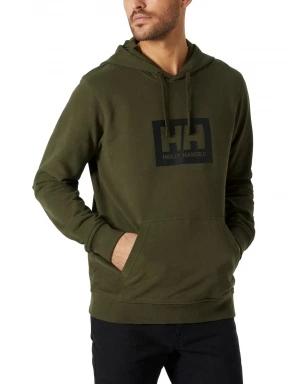 Helly Hansen Hh Box Hoodie férfi kapucnis pulóver oliva színben 1