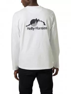 Helly Hansen Yu20 Ls T-Shirt férfi hosszú ujjú póló fehér színben 3