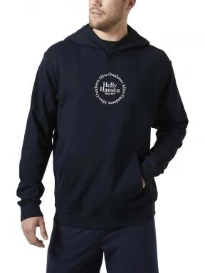 Helly Hansen Core Graphic Sweat Hoodie férfi kapucnis pulóver sötétkék színben 1