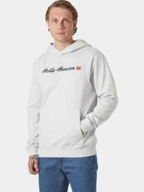 Helly Hansen Core Graphic Sweat Hoodie férfi kapucnis pulóver szürke színben 1
