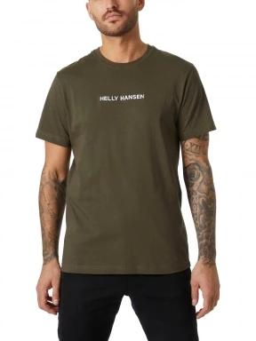 Helly Hansen Core Graphic T férfi rövid ujjú póló oliva színben 1