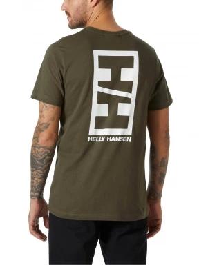 Helly Hansen Core Graphic T férfi rövid ujjú póló oliva színben 3