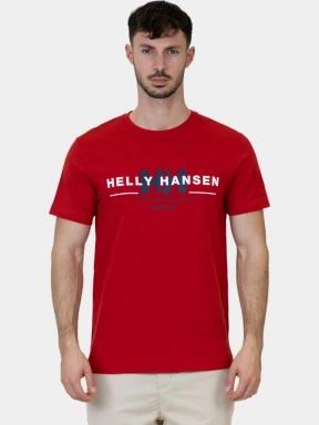 Helly Hansen Core Graphic T férfi rövid ujjú póló piros színben 1