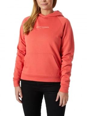 Helly Hansen W Core Hoodie női kapucnis pulóver piros színben 1