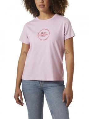 Helly Hansen W Core Graphic T-Shirt női rövid ujjú póló lila színben 1