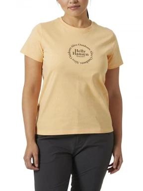 Helly Hansen W Core Graphic T-Shirt női rövid ujjú póló sárga színben 1