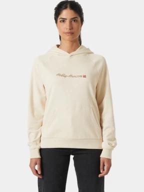 Helly Hansen W Core Graphic Hoodie női kapucnis pulóver homok színben 1