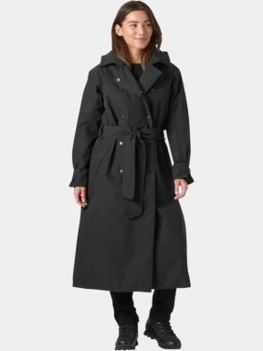 Helly Hansen W Avenue Ins Long Trench Coat női ballonkabát fekete színben 1