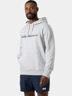 Helly Hansen Core Graphic Hoodie férfi kapucnis pulóver szürke színben 1