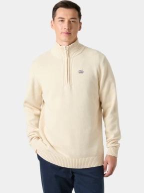 Helly Hansen Smoegen 1/2 Zip Sweater férfi kötött pulóver homok színben 1