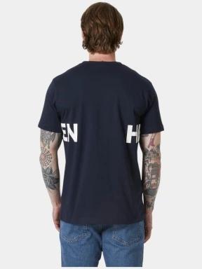 Helly Hansen Core Graphic T 2.0 férfi rövid ujjú póló sötétkék színben 3