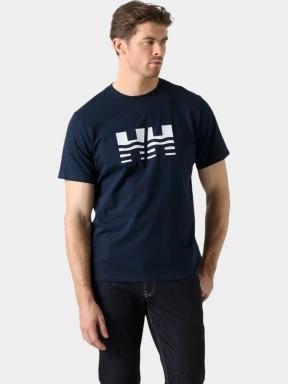 Helly Hansen Core Graphic T 2.0 férfi rövid ujjú póló sötétkék színben 1
