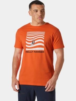 Helly Hansen Shoreline T-Shirt 3.0 férfi rövid ujjú póló narancssárga színben 1