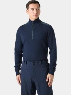 Helly Hansen Afton Knitted 1/2 Zip férfi kötött pulóver sötétkék színben 1