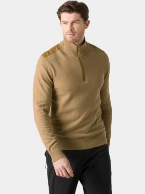 Helly Hansen Afton Knitted 1/2 Zip férfi kötött pulóver barna színben 1