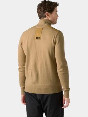 Helly Hansen Afton Knitted 1/2 Zip férfi kötött pulóver barna színben 3