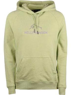 Helly Hansen W F2F Organic Cotton Hoodie női kapucnis pulóver zöld színben 1