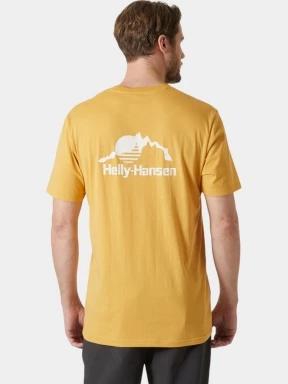Helly Hansen Nord Graphic T-Shirt férfi rövid ujjú póló sárga színben 3