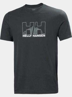 Helly Hansen Nord Graphic T-Shirt férfi rövid ujjú póló fekete színben 1