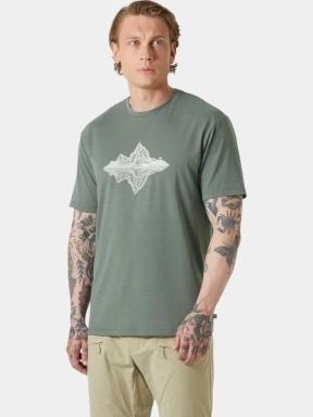 Helly Hansen Skog Graphic T-Shirt férfi rövid ujjú póló szürke színben 1