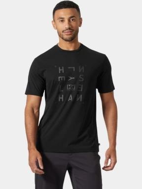 Helly Hansen Skog Graphic T-Shirt férfi rövid ujjú póló fekete színben 1