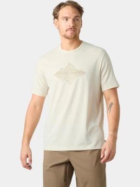 Helly Hansen Skog Graphic T-Shirt férfi rövid ujjú póló homok színben 1