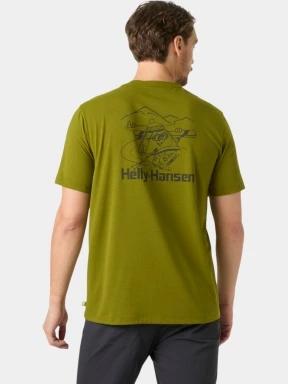 Helly Hansen Skog Graphic T-Shirt férfi rövid ujjú póló zöld színben 3