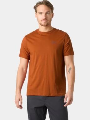 Helly Hansen Nord Graphic T-Shirt férfi rövid ujjú póló narancssárga színben 1