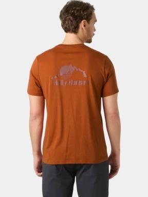 Helly Hansen Nord Graphic T-Shirt férfi rövid ujjú póló narancssárga színben 3