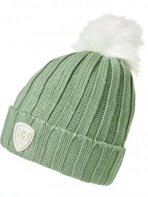 Helly Hansen W Limelight Beanie női bojtos sapka zöld színben 1