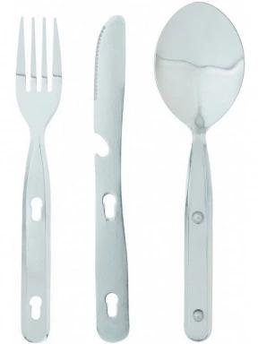 Ferrino Set Of 3 Cutlery Steel Inox evőeszköz készlet szürke színben 1