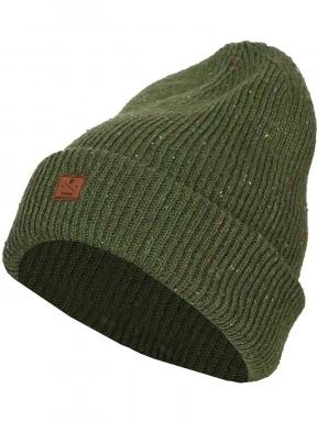 Fundango Owen Beanie kötött sapka oliva színben 1