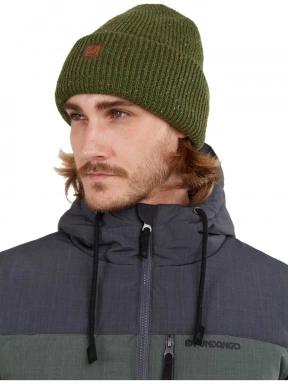 Fundango Owen Beanie kötött sapka oliva színben 3