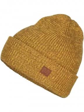 Fundango Owen Beanie férfi kötött sapka sárga színben 1