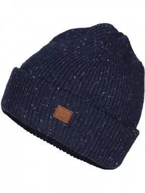 Fundango Owen Beanie férfi kötött sapka sötétkék színben 1